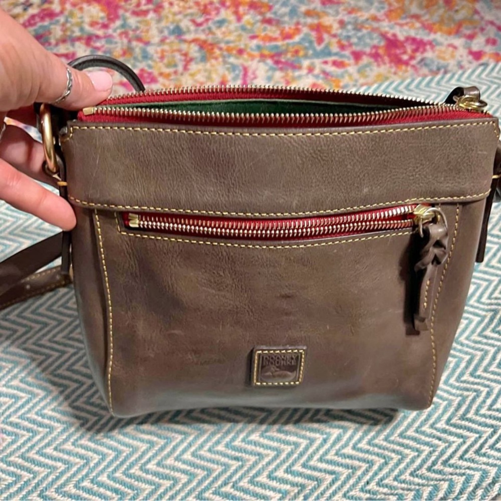 Dooney & Bourke Brown Leather Crossbody Bag